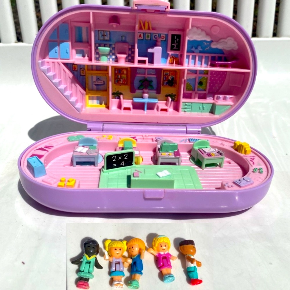 Polly Pocket Stamper Stampin' School Playset COMPLETE VTG 1992 Bluebird Toys